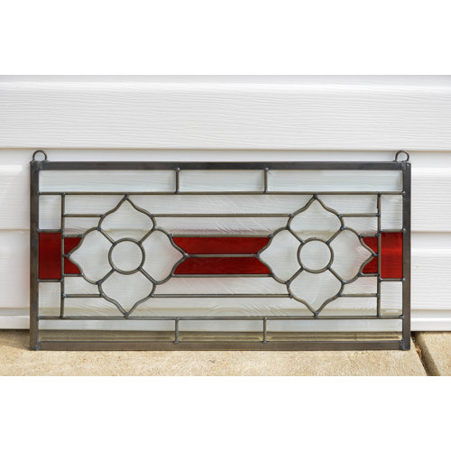 Astoria Grand Tiffany Style Stained Glass Clear Beveled Window Panel